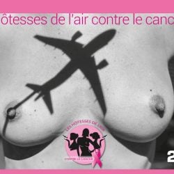 Des hôtesses de l&rsquo;air seins nus contre le cancer !